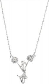 img 2 attached to Celebrate Your Love For Cheerleading With The Dazzling Silver Plated Crystal Charm Necklace