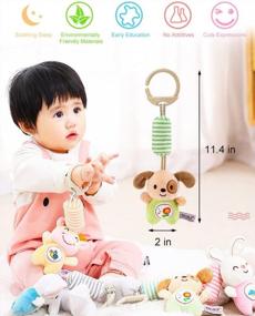 img 1 attached to Baby Hanging Rattles Toys For 3 6 9 To 12 Months, Early Development Newborn Crib Toys Car Seat Stroller Toys For Infant, Baby Animal Wind Chime Rattles Toys For Boys And Girls Birthday Gifts(4 Pack)