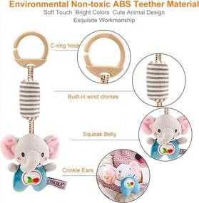 img 2 attached to Baby Hanging Rattles Toys For 3 6 9 To 12 Months, Early Development Newborn Crib Toys Car Seat Stroller Toys For Infant, Baby Animal Wind Chime Rattles Toys For Boys And Girls Birthday Gifts(4 Pack)