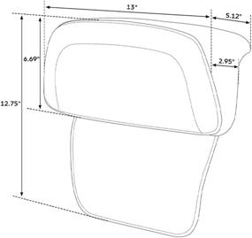 img 1 attached to TCMT Razor Chopped Tour Pack Backrest Pad Fits For 2014-2022 Harley Touring Road King CVO Road Glide Street Electra Glide Tri Glide Models (Style F)