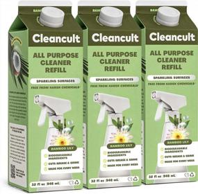 img 4 attached to Clean Effortlessly With Cleancult'S Eco-Friendly Bamboo Lily All-Purpose Cleaner Refills - 32Oz, 3 Pack