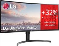 🖥️ experience true immersion with lg 35wn65c b ultrawide monitor: freesync, 3440x1440, 100hz, hdr, curved & hd logo