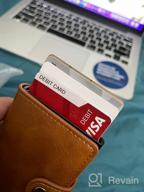 img 1 attached to Streamlined Leather Credit Aluminum Ejector: The Ultimate Men's Wallet Solution review by Tom Reasons