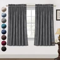 transform your space with princedeco velvet curtains - grey room darkening window panels for soundproofing and stylish decor логотип