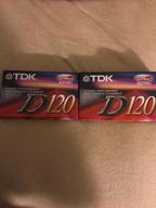 enhanced performance: tdk d120 high output ieci / type i normal position audio cassettes - 2 pack logo