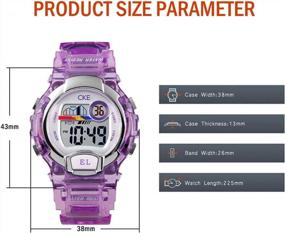 img 1 attached to Colorful Digital Sports Watch For Kids With Waterproof EL Light, Stopwatch And Alarm Functionality