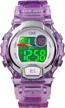 colorful digital sports watch for kids with waterproof el light, stopwatch and alarm functionality logo