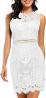 floral lace sleeveless short cocktail party dress for women - elegant choice for wedding guest and more - style 975 logo