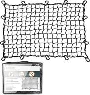 🚚 ezykoo 4x6 truck bed net - heavy duty cargo net with 14pcs durable carabiner hooks - max stretches to 8x11 - universal fit логотип