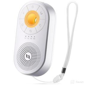 img 4 attached to 🔋 Rechargeable Baby Sound Machine - Portable White Noise Soother with Nightlight, 4 Lullabies, 8 Natural Sounds, and Auto-Off Timer - Perfect for Travel and Baby's Sleep