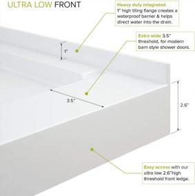 img 2 attached to 60-In W X 32-In L Rectangular Alcove Shower Base With Right Hand Drain - Transolid FLU6032R-31 White