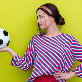 img 2 attached to Score With Colle: футбольные повязки 6PCS для девочек и женщин, идеальный спортивный аксессуар для волос для молодых спортсменов и команд