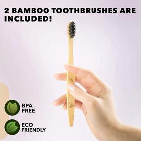 img 2 attached to 2-Pack Bamboo Utensils Set W/ Bonus 2 Toothbrushes, Straws & Storage Bags - Reusable Greenzla Cutlery Kit