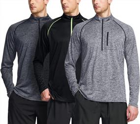 img 3 attached to Stay Cool And Protected: ATHLIO'S 3 Pack Of Men'S UV Sun Protection Running Tops