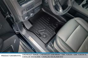 img 3 attached to 👟 Custom Fit Floor Mats 2 Row Liner Set for 2021-2023 Tahoe/Suburban/Yukon &amp; XL with 2nd Row Bench Seat - SMARTLINER