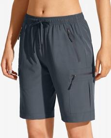 img 3 attached to Stay Active In Style: MOCOLY Hiking Cargo Shorts For Women - Quick-Dry And Lightweight With Zipper Pockets
