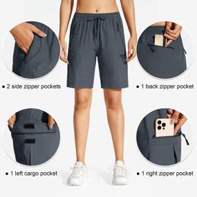 img 1 attached to Stay Active In Style: MOCOLY Hiking Cargo Shorts For Women - Quick-Dry And Lightweight With Zipper Pockets