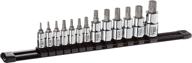 🔩 13 pc chrome star bit socket rail set - 1/4", 3/8" & 1/2" drive логотип