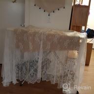 img 1 attached to White Lace Tablecloth Overlay - 60X120 Inches Embroidered Nylon Tablecloth For Weddings, Baby Showers And Rustic Events - Elegant And Durable Rustic Rectangular Table Cloth By ShinyBeauty review by Patrick Carlson