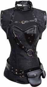 img 3 attached to bslingerie® Women's Steel Steampunk Bustier Corset Jacket - Flawlessly Shaped Silhouette Guaranteed!