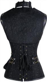 img 1 attached to bslingerie® Women's Steel Steampunk Bustier Corset Jacket - Flawlessly Shaped Silhouette Guaranteed!