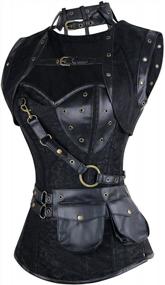 img 2 attached to bslingerie® Women's Steel Steampunk Bustier Corset Jacket - Flawlessly Shaped Silhouette Guaranteed!