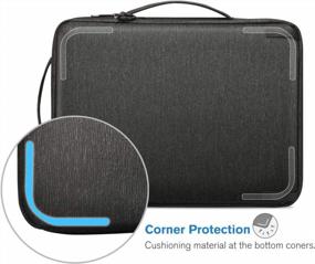 img 1 attached to 14-Inch Laptop Shoulder Bag For HP 14 Chromebook, MacBook Pro 15", Padded Carrying Case For Acer/HP/Dell