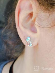 img 5 attached to Moonstone Cat Stud Earrings: 925 Sterling Silver Jewelry for Women, Girls, and Cat Lovers - Ideal Gift for Mom, Wife, and Daughter