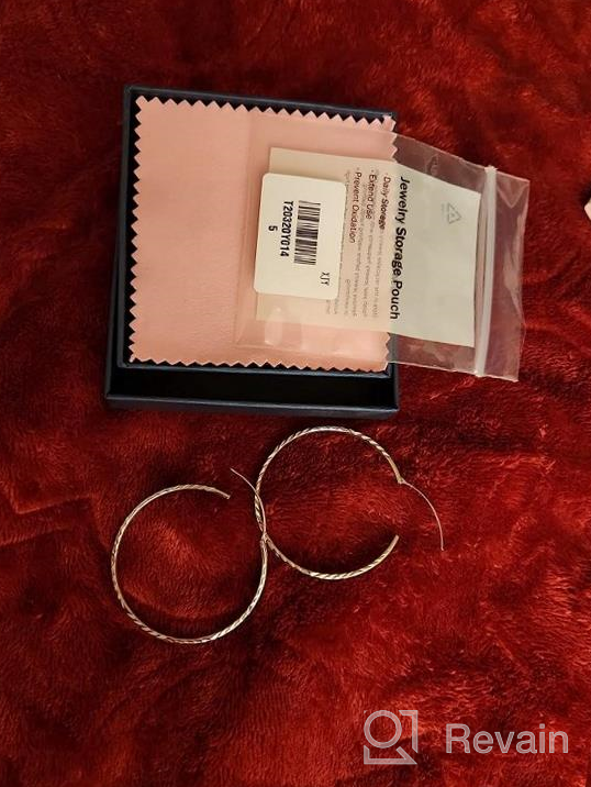 img 1 attached to T400 925 Sterling Silver Hoops - Diamond Cut Round Circle Lightweight Hoop Earrings, 2mm Thickness, Small and Large Sizes (25mm, 35mm, 45mm, 55mm, 65mm, 75mm) - Perfect Gift for Women and Girls review by Marcus Amillion