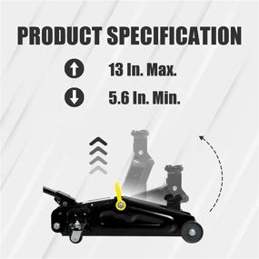 img 3 attached to 🔧 AT82012B Torin Hydraulic Trolley Service Jack with Blow Mold Carrying Storage case - 2 Ton Capacity, Black