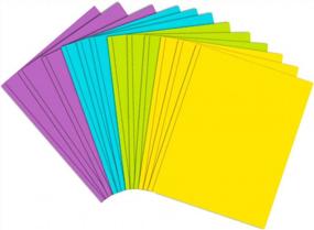 img 3 attached to 📂 Multicolor Plastic Folders with 2 Pockets, 3 Prongs, and Card Holder - 12 Pack