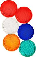 🚗 hy-ko products cmr-10 self-adhesive reflectors, 1.25" multi, 6-piece pack, multicolor logo