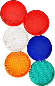img 1 attached to 🚗 HY-KO Products CMR-10 Self-Adhesive Reflectors, 1.25" Multi, 6-Piece Pack, Multicolor