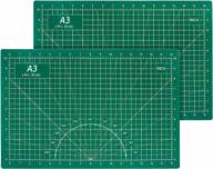 🔪 craft cutting mat set - self healing sewing mat 2 packs, double sided 12'' x 18'' a3 5-ply cutting board for crafts logo