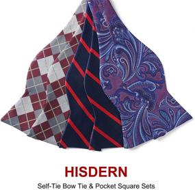 img 2 attached to 👔 HISDERN Classic Self-Tie Men's Accessories for Versatile Styling