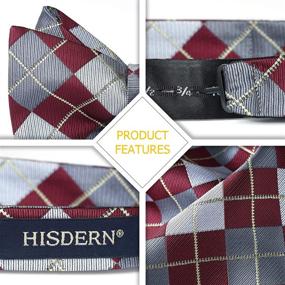 img 1 attached to 👔 HISDERN Classic Self-Tie Men's Accessories for Versatile Styling