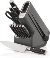 ninja k32012 foodi neverdull premium 12-piece knife set with built-in sharpener, german stainless steel knives in black block логотип