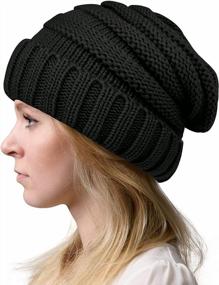 img 3 attached to Warm Winter Beanies & Hats For Men & Women - Slouchy, Knit, Cuffed Styles!