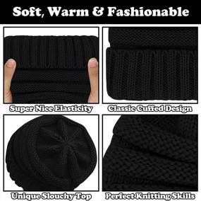 img 2 attached to Warm Winter Beanies & Hats For Men & Women - Slouchy, Knit, Cuffed Styles!