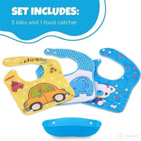 img 3 attached to Baby Bibs Silicone Food Catcher Feeding at Bibs & Burp Cloths