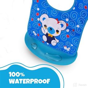 img 1 attached to Baby Bibs Silicone Food Catcher Feeding at Bibs & Burp Cloths