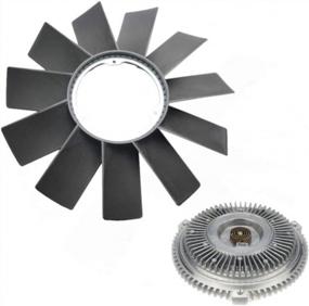 img 4 attached to BMW E34 E36 E39 E46 E53 323I 325I 328I 330I 525I 528I M3 X5 Engine Radiator Cooling Fan Blade & Clutch Kit (Set Of 2)