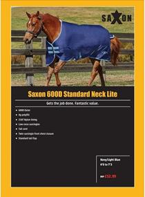 img 2 attached to Saxon 600D Standard Lite Sheet: Durable, Lightweight Horse Blanket for Maximum Comfort and Protection