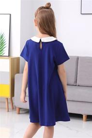 img 3 attached to 👗 GORLYA Vintage GOR1085 WineRed Girls' Clothing: Stylish Placket Dresses