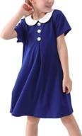 👗 gorlya vintage gor1085 winered girls' clothing: stylish placket dresses logo