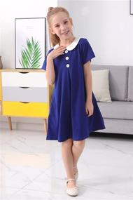 img 1 attached to 👗 GORLYA Vintage GOR1085 WineRed Girls' Clothing: Stylish Placket Dresses