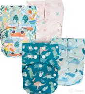 petite ourse printed 4 layer weighing diapering ~ cloth diapers logo