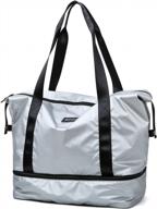 stay stylish and practical with our waterproof weekender bag with shoe compartment for women logo