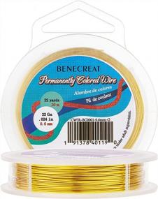 img 4 attached to Tarnish Resistant Gold Wire: BENECREAT'S 24-Gauge, 98-Feet Spool Of Versatile Crafting Wire