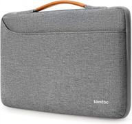 📦 tomtoc 360 protective laptop sleeve for microsoft surface laptop studio 2021/4/3/2/1, surface book 3/2/1, waterproof case for 13.5-14.4 inch hp envy, asus zenbook/ vivobook 14 logo